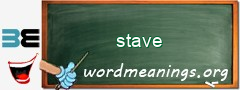 WordMeaning blackboard for stave